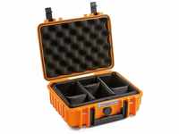 B&W Transportkoffer Outdoor - Typ 1000 Orange - mit variabler Facheinteilung -