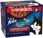 FELIX Sensations Saucen Nassfutter f&uuml;r Katzen Geschmacksvielfalt vom Land 24 Beutel