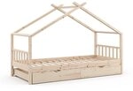 VitaliSpa Hausbett Design, Naturholz, 90x200 cm