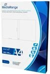MediaRange Blu-ray Einleger f&uuml;r 11mm H&uuml;llen matt beschichtet 50er-Pack Wei&szlig;