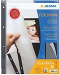HERMA 7577 Fotokarton schwarz, 20 St&uuml;ck, 23 x 29,7 cm, 220 g/m&sup2;, Tonkarton zum