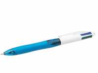 BIC 4 Farben Kugelschreiber 4 Colours Grip Pro, mit gummierter Griff-Fläche,...