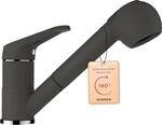 SCHOCK&reg; K&uuml;chenarmatur Cosmo Asphalt I Graue Hochdruck Armatur mit ausziehbarer