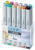 COPIC Classic Marker 12er Set "Pastell-Farben", professionellee Layoutmarker mit