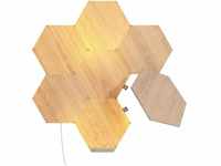 Nanoleaf Elements Hexagon Starter Kit, 7 Smarten Holzoptik LED Panels - Modulare