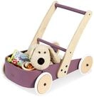 PINOLINO Lauflernwagen Fiete, Kinder Laufhilfe mit Bremssystem, gummierte Holzr&auml;der,