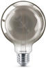 Philips LED Classic E27 Smoky Lampe, 11 W, Vintage Industrial Dekolampe, Globeform,