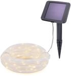 Esotec Solar Lichtschlauch, 10m, 100 LEDs, warmwei&szlig;, Zuleitung 2m, Akku,...