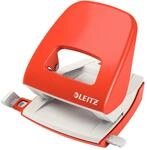 Leitz B&uuml;ro Locher aus Metall, F&uuml;r 30 Blatt, Hellrot, 50080020