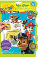 Crayola Mini Kids- Malbuch mit Paw Patrol Aufklebern, 81-1373 | Sticker Formen und
