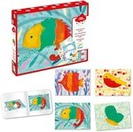 DJECO Fingermalerei-Set f&uuml;r Kleinkinder, kleine Barbouille, saubere Malerei,