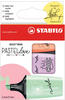 Textmarker - STABILO BOSS MINI Pastellove - 3er Pack - cremige Pfirsichfarbe,