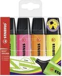 STABILO - Textmarker - BOSS ORIGINAL | 4er Pack, gelb, orange, gr&uuml;n, pink