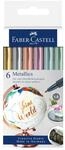 Faber-Castell 160706 - Metallics Marker mit Faserspitze, 1,5 mm Strichst&auml;rke,...