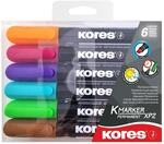 Kores - K-Marker XP2: Farbige Permanent Marker Stifte, Keilspitze mit wasserfester