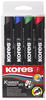 Kores - K-Marker XP1: Bunte Permanent Marker Stifte, Rundspitze mit wasserfester und