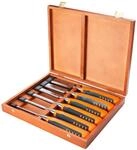 Bahco 424P-S6-EUR Mei&szlig;el-Set in Holzbox, 6-teilig, mehrfarbig, 424P-S6-EUR