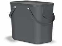 Rotho Albula Mülltrennungssystem 25l für die Küche, Kunststoff (PP) BPA-frei,