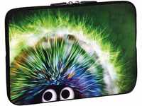 PEDEA Design Schutzhülle Notebook Tasche bis 15,6 Zoll (39,6cm), Green Hedgehog