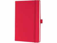 SIGEL CO654 Premium Notizbuch kariert, A5, Hardcover, rot, aus nachhaltigem Papier -
