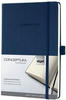 SIGEL CO656 Premium Notizbuch kariert, A5, Hardcover, blau, aus nachhaltigem Papier -