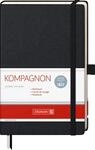 BRUNNEN Notizbuch Kompagnon Klassik | A5, unliniert, Stifthalter, schwarz