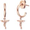 Engelsrufer Damen Ohrring Stecker Schutzengel aus rosévergoldetem Sterling Silber -