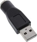 USB Adapter, InLine, USB Stecker A auf PS/2 Buchse