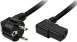 LogiLink CP103 Power Cord, Schuko-C13, schwarz, 2,00m, 90? angeled