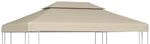 vidaXL Pavillon-Dachplane Ersatzdach 310 g/m&sup2; Beige 3&times;4 m