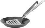 GR&Auml;WE Schmiedeeiserne Bratpfanne F400, &Oslash; 20 cm, Eisenpfanne mit Wender, 400&deg; C