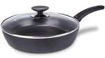 Schmorpfanne mit Glasdeckel 28 cm, Aluminium, schwarz - Special+