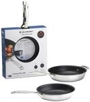 LE CREUSET 3-Ply Edelstahl 24 cm und 28 cm Antihaftpfannen 2er Set, 53801000000000