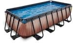 EXIT Toys Aufstellpool Rechteckig 400 x 200 x 100 cm mit Sandfilterpumpe &ndash;...