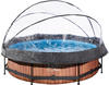 EXIT Toys Wood Pool mit Multifunktionale Abdeckung - ø300x76cm - Runder...
