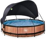 EXIT Toys Aufstellpool Rund &oslash; 360 x 76 cm mit Sonnensegel und Filterpumpe &ndash;