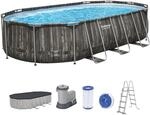 Bestway Power Steel&trade; Aufstellpool Komplett-Set mit Filterpumpe 610 x 366 x 122 cm,