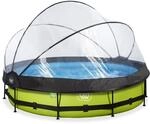 EXIT Toys Lime Pool mit Multifunktionale Abdeckung - &oslash;360x76cm - Gro&szlig;er, Runder