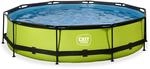 EXIT Toys Aufstellpool Rund &oslash; 360 x 76 cm mit Filterpumpe &ndash; F&uuml;r Kinder Geeignet