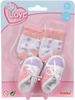 Simba 105560844 - New Born Baby Schuhe und Socken, 4-fach sortiert, es wird nur ein