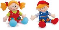 small foot Stoffpuppen "Chiara & Massimo", Lernpuppen f&uuml;r die Schulung der