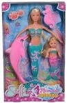Simba 105733336 - Steffi Love Mermaid Friends, Puppe als Zauberhafte Meerjungfrau mit