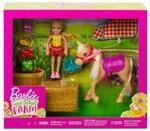 Barbie GFF50 - Spa&szlig; auf dem Bauernhof Chelsea und Pony, Puppen- und Pferde-Spielzeug