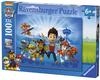 Ravensburger - Kinderpuzzle - Puzzle 100 p XXL - Das Paw Patrol Team - Disney - Ab 6