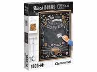 Clementoni 39466 Coffee – Puzzle 1000 Teile, Black Board Puzzle,