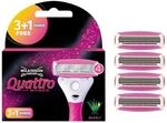 Wilkinson Sword Quattro for Women Rasierklingen f&uuml;r Damen Rasierer, 4 St&uuml;ck