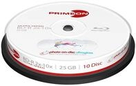 Primeon BD-R 25GB/2-10x Cakebox (10 Disc), photo-on-disc ultragloss Surface,...