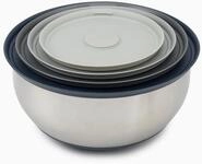 Joseph Joseph 4-teiliges Edelstahlsch&uuml;sseln-Set mit Deckeln - Edelstahl, Silber