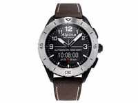 Alpina Herren Analog-Digital Quarz Uhr mit Leder Armband AL-284LBBW5SAQ6