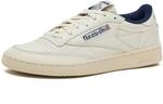 Reebok Club C 85 Herren-Tennis-Sneaker im Vintage-Stil, Chalk Alabaster Vector Navy,